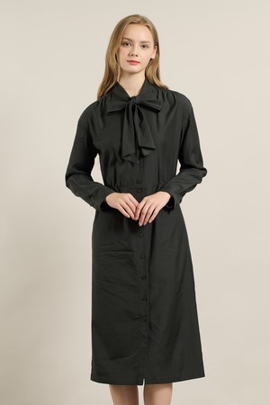 [25FA] 타이 원피스 - DARK GRAY A5F8O62317