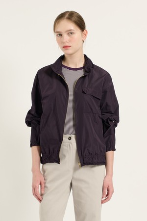 [25FA] 네크 집업 홑겹 점퍼  - DARK PURPLE B5C8R16264