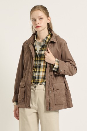 [25FA] 하프기장 사파리형 점퍼  - BROWN B5C8R16374