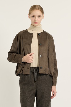 [25WT] 스웨이드 밴딩 자켓 - DARK BROWN B5D9J11275