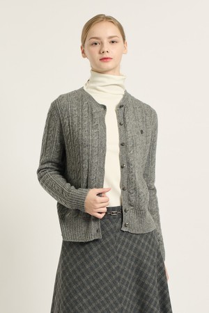 [25WT] 케이블 라운드넥 가디건 - MULTI M GRAY B5D9K20197