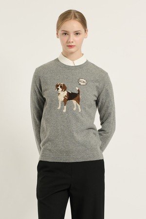 [25WT] 비글 자카드 풀오버 - MULTI M GRAY B5D9K40397