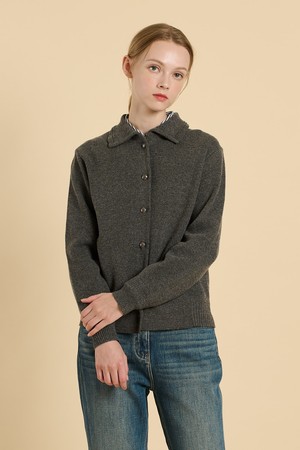 [25FA] 하이넥 카라 니트 가디건 - MULTI M GRAY B5F8K18297