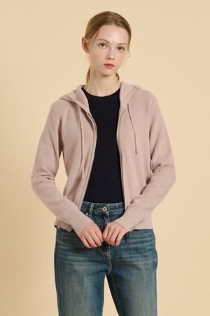 [25WT] 후드 니트 투웨이 집업 - LAVENDER B5W9G17084