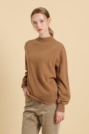 [25WT] 울 하프넥 니트 풀오버 - CAMEL B5W9G47180