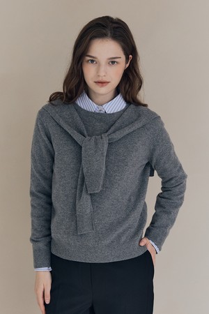 [25FA] 피기백 카디 풀오버 - MULTI M GRAY A5F8K42397