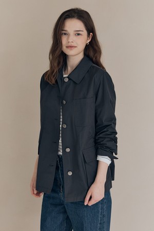 [25FA] 허리스트링 캐쥬얼 포켓 점퍼 - DARK GRAY A5F8R10317