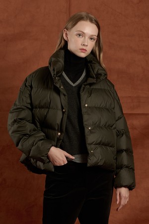 [25WT] 하이넥 구스 다운 - KHAKI B5W9F80545