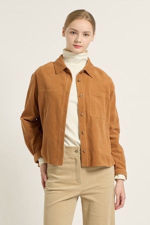 [25WT] 루즈핏 코듀로이 셔츠 - CAMEL B5D9B40180