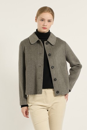 [25WT] 스탠카라 크롭 핸드메이드 자켓  - MULTI M GRAY B5D9H87197