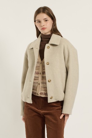 [25WT] 스탠카라 스트링볼륨 핸드메이드 자켓  - OATMEAL B5D9J10277