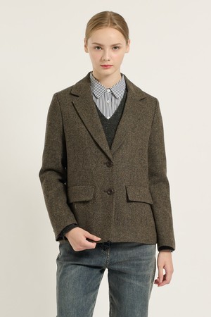 [25WT] 테일러드 투버튼 헤링본 자켓 - MULTI M GRAY B5D9J17297