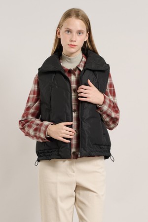 [25WT] 밴드넥 볼륨 베스트 - BLACK A5W9F50299