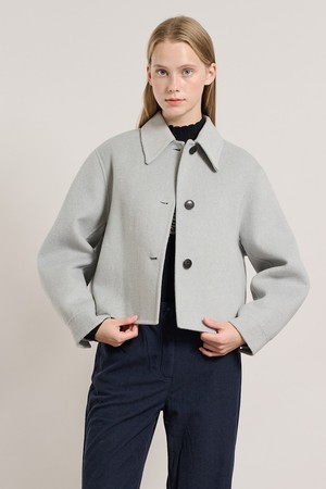 [25WT] 스탠카라 핸드메이드 자켓 - LIGHT GRAY A5W9J10315