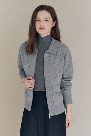 [25WT] 포켓 카라 집업 가디건 - MULTI M GRAY A5W9K10297