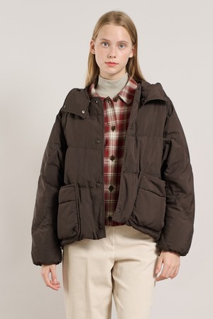 [25WT] 후드 탈착 코쿤다운 - DARK BROWN A5WAF81275