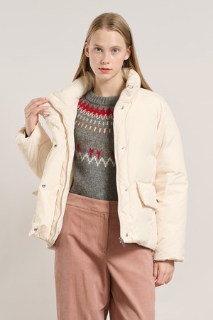 [25WT] 밴드넥 구스다운 - CREAM A5WAF81614