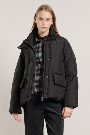 [25WT] 밴드넥 구스다운 - BLACK A5WAF81699