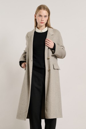 [25WT] 핸드메이드 투버튼 롱코트 - M BEIGE A5WAH82372