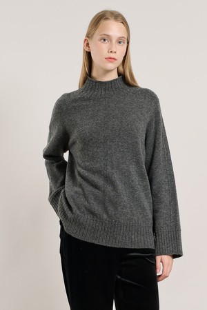 [25WT] 포근 하이넥 풀오버 - CHARCOAL GRAY A5WAK42198