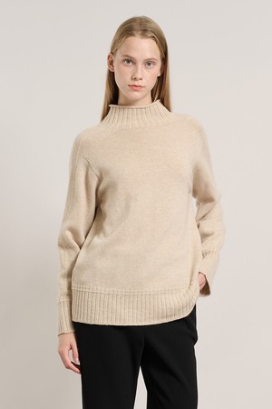 [25WT] 포근 하이넥 풀오버 - LIGHT BEIGE A5WAK42171