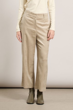 [25WT] 코듀로이 와이드 팬츠  - LIGHT BEIGE A5WAP32271