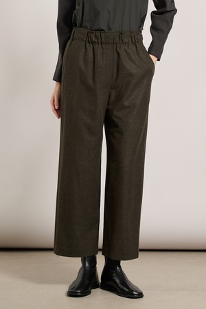 [25WT] 밴딩 와이드 팬츠 - DARK KHAKI A5WAP32383