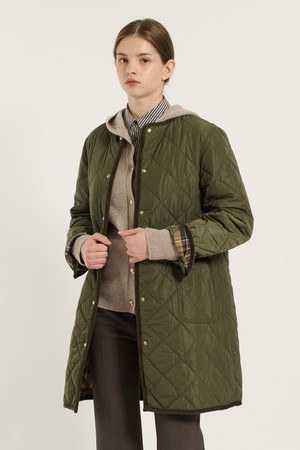 [25WT] 칼라리스 다이아몬드 퀼팅 점퍼 - KHAKI B5D9R13145