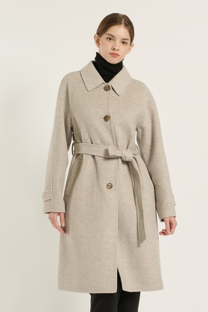 [25WT] 트렌치형 싱글 핸드메이드 코트 - OATMEAL B5DAH88177