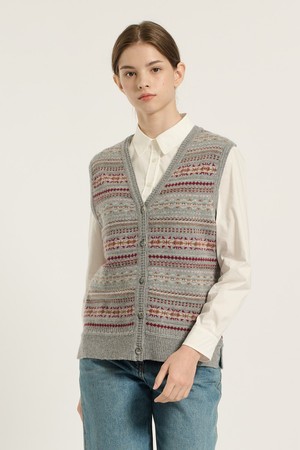 [25WT] 페어아일 베스트 - MULTI M GRAY B5DAK51697