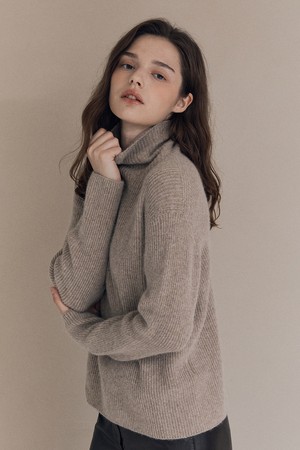 [25WT] 카멜 폴라 풀오버 - DARK BEIGE A5WBK43273