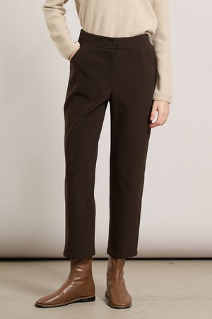 [25WT] 뒤밴드 기모 팬츠  - DARK BROWN A5WBP34075