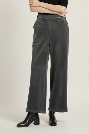 [25WT] 벨벳 밴딩 와이드 팬츠  - DARK GRAY B5DAP32917