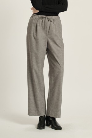 [25WT] 밴딩 턱 와이드 팬츠 - LIGHT M GRAY B5DAP32896