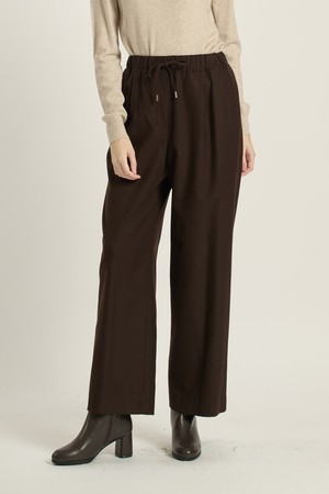[25WT] 밴딩 턱 와이드 팬츠 - BROWN B5DAP32874