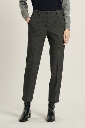 [25WT] 슬림핏 체크 팬츠 - CHARCOAL GRAY B5DAP32698