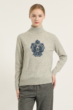 [25WT] 크라운 원포인트 터틀넥 풀오버 - LIGHT M GRAY B5DBK32596