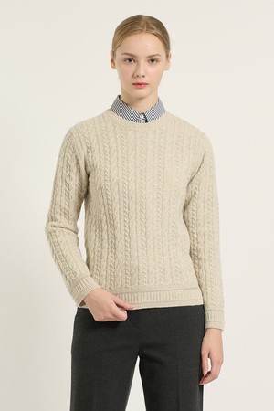 [25WT] 울캐시 케이블 풀오버 - OATMEAL B5DBK42977