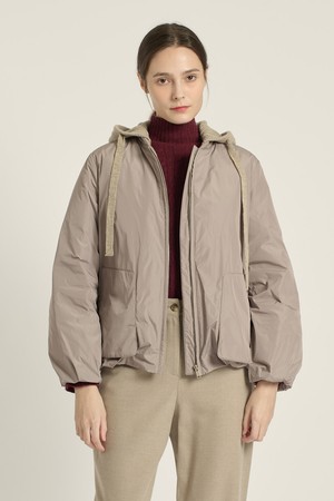 [25WT] 니트후드 볼륨 구스다운  - LIGHT GRAY B5D9F80415