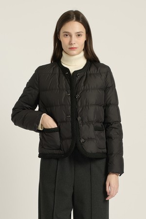 [25WT] 라운드넥 블레이드 숏다운 - BLACK B5D9F80399