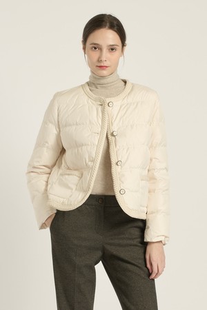 [25WT] 라운드넥 블레이드 숏다운 - CREAM B5D9F80314