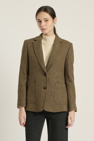 [25WT] 울 트위드 테일러드자켓 - BROWN B5D9J10974