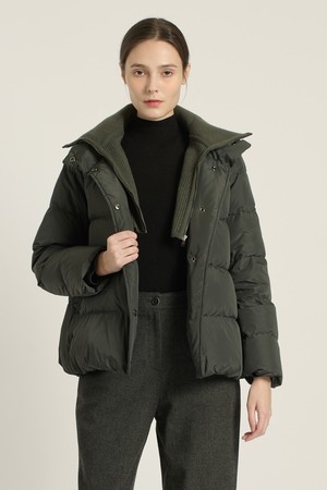 [25WT] 디테처블 니트카라 구스다운  - DARK GRAY B5DAF83217