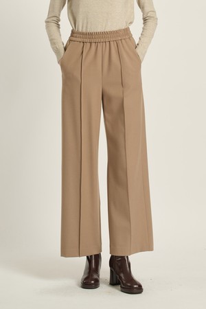 [25WT] 밴딩 롱 와이드팬츠 - M BEIGE B5D9P31172