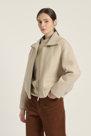 [25WT] 울져지 니크블록 집업 자켓 - OATMEAL B5DAJ12477