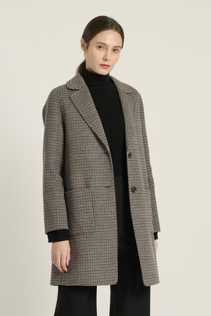 [25WT] 싱글버튼 체크 핸드메이드 코트  - MULTI M GRAY B5DAH83097