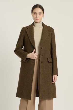 [25WT] 헤링본 롱 코트 - KHAKI BROWN B5DAH82985