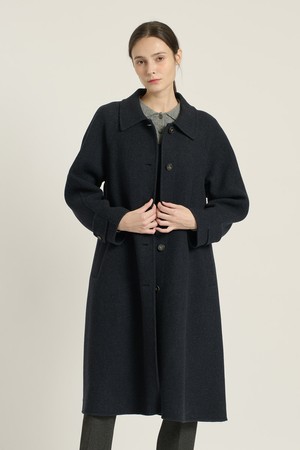 [25WT] 스탠카라 래글런 핸드메이드 코트  - NAVY B5DAH82455