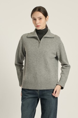 [25WT] 하이넥 반집업 풀오버 - MULTI M GRAY B5DAK41397