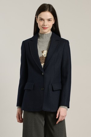 [25WT] 스티치 싱글 자켓  - DARK NAVY A5WAJ12556